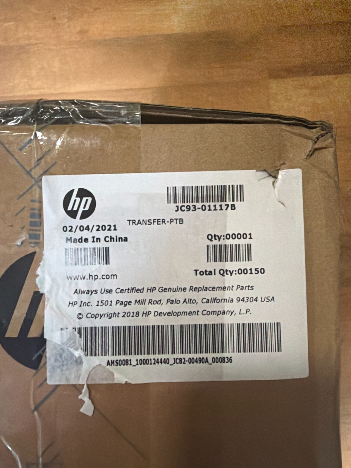 Genuine HP JC93-01117B Transfer-PTB