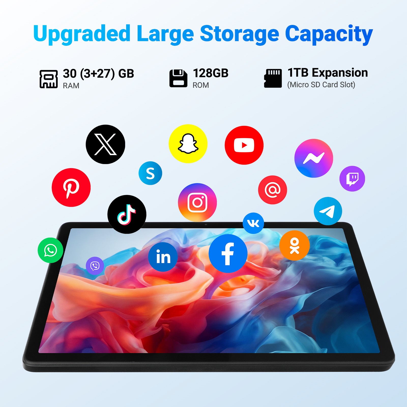 2026 Newest Android 16 Wi-Fi tablet 11" 30GB+128GB FHD 7800mAh Widevine L1