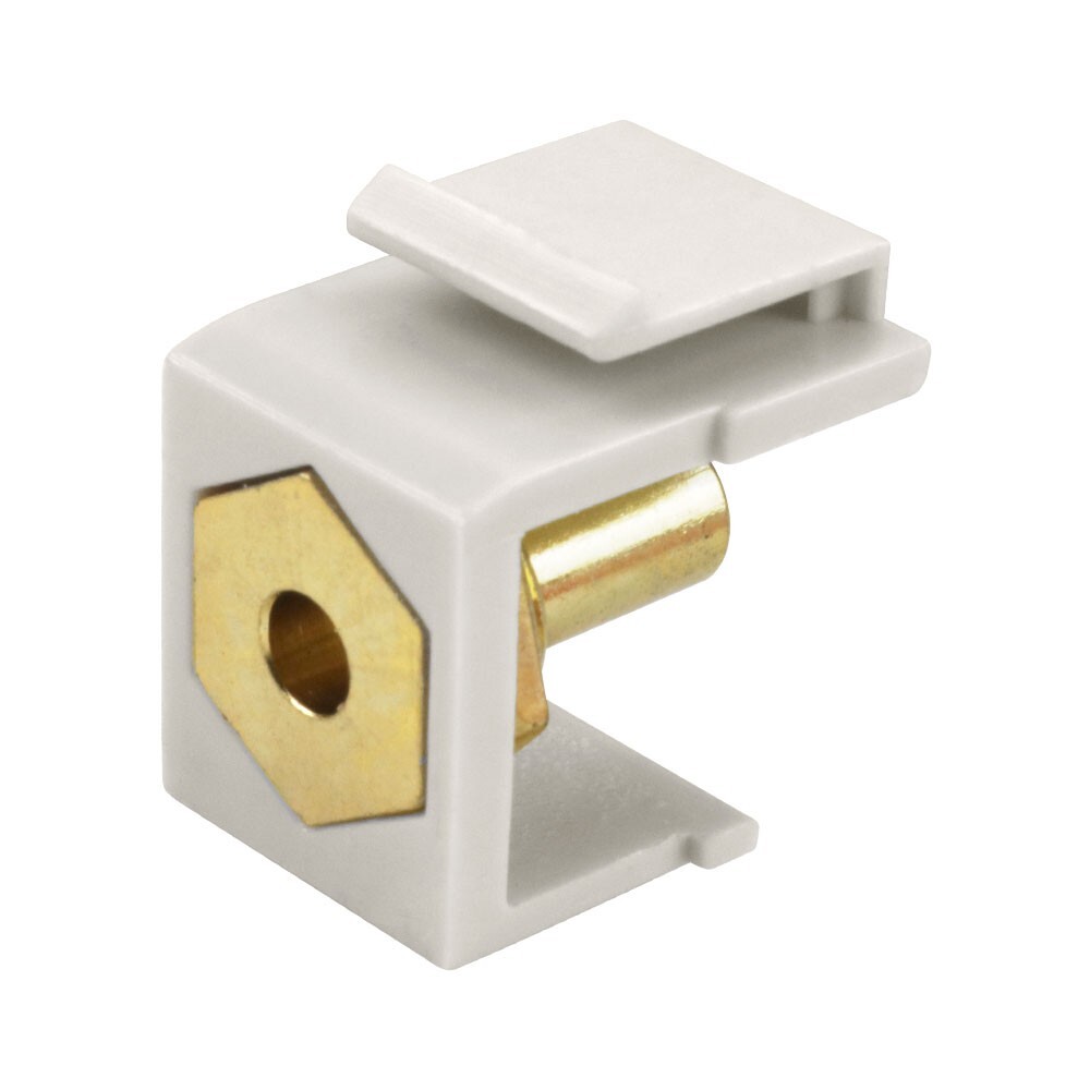 Construct Pro™ Solder Tab Keystone Jack Insert Female Banana Plug, Light Almond