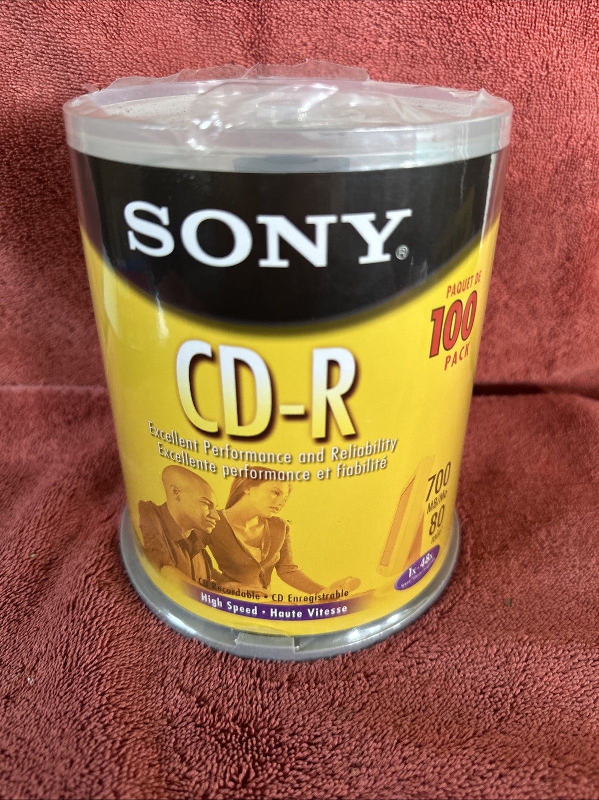 Sony CD-R 700MB Storage Media Discs 80 min Pack of 100 Blank CDs New