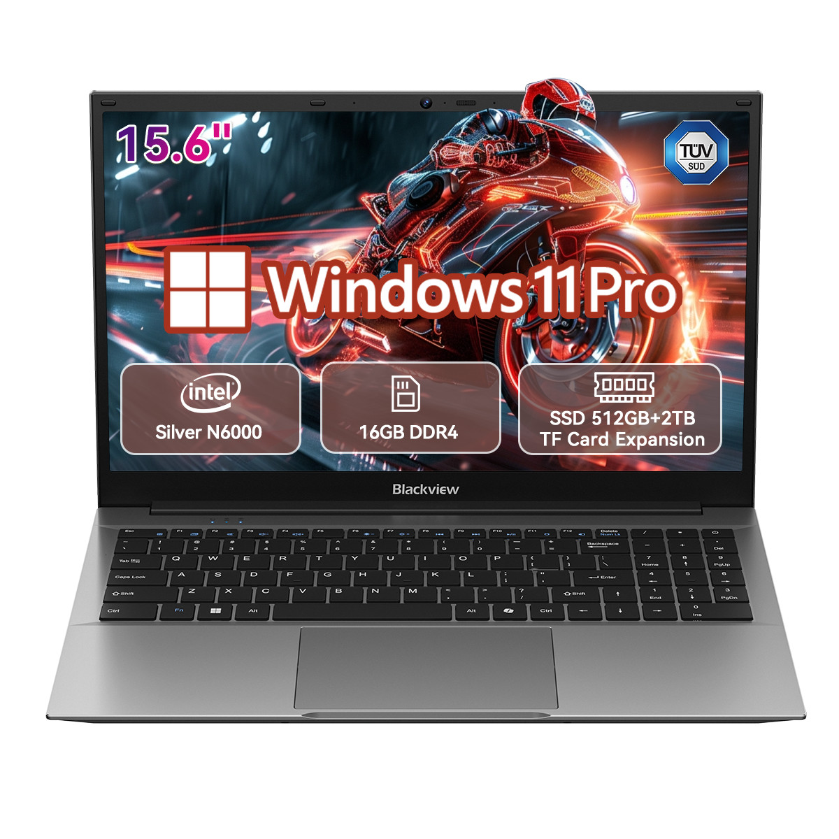 Blackview AceBook 5 15.6in Laptop Intel N6000 16GB 512GB SSD Win 11 Pro Notebook