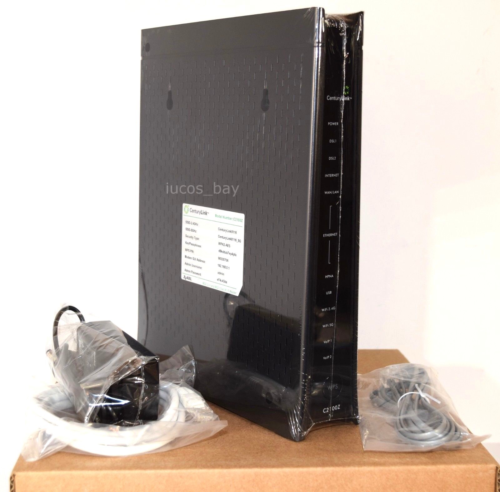 CenturyLink ZyXEL C2100Z AC2050 Wireless WiFi 802.11ac Modem Router 2.4 5GHz