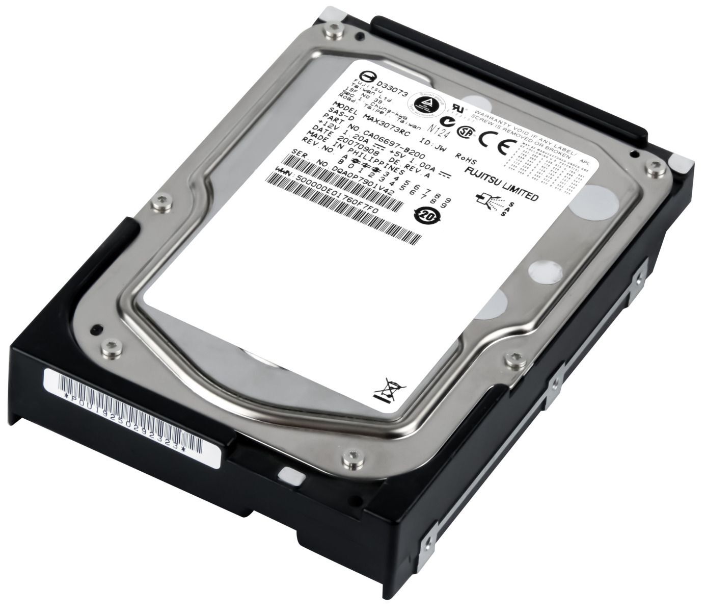 HARD DRIVE FUJITSU CA06697-B200 MAX3073RC 73GB 15K 16MB SAS-1 3.5''