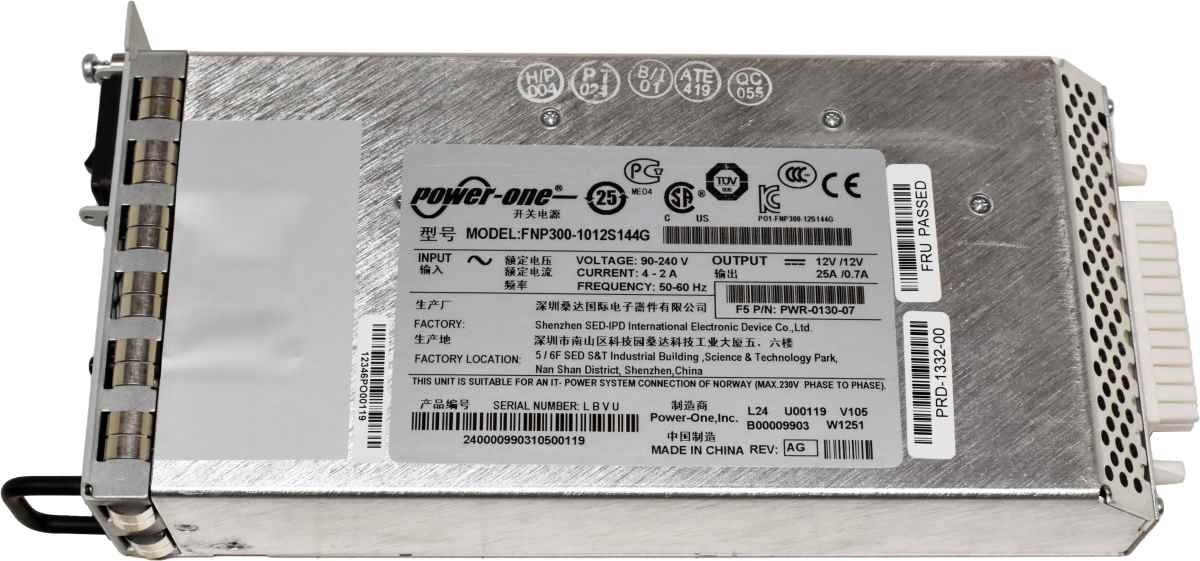 F5 Networks BIG-IP 3900 Power-One FNP300-1012S144G 300W PSU PWR-0130-07