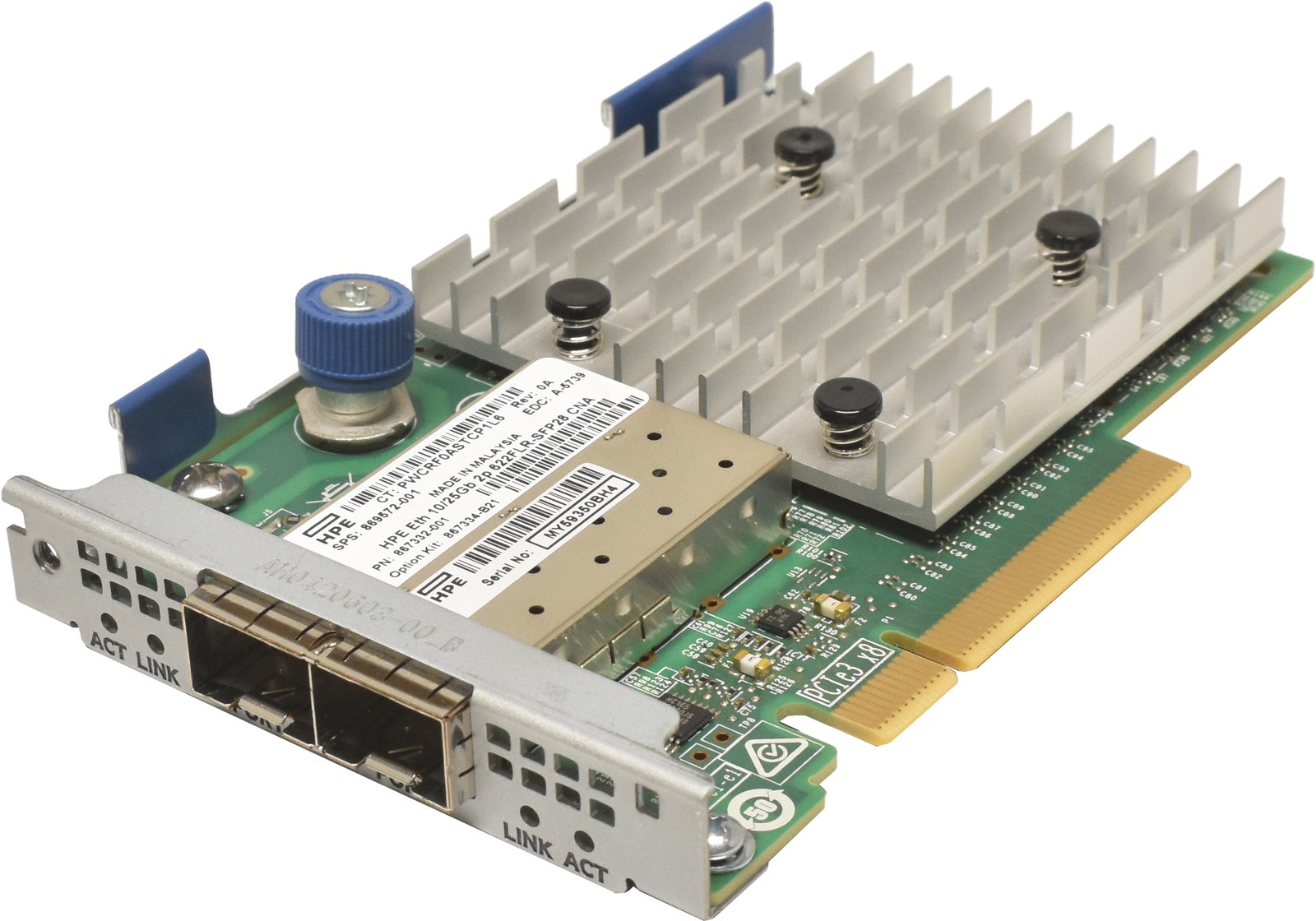 HP 622FLR-SFP28 Dual Port SFP28 10/25G Server Adapter PCIe x8 869572-001