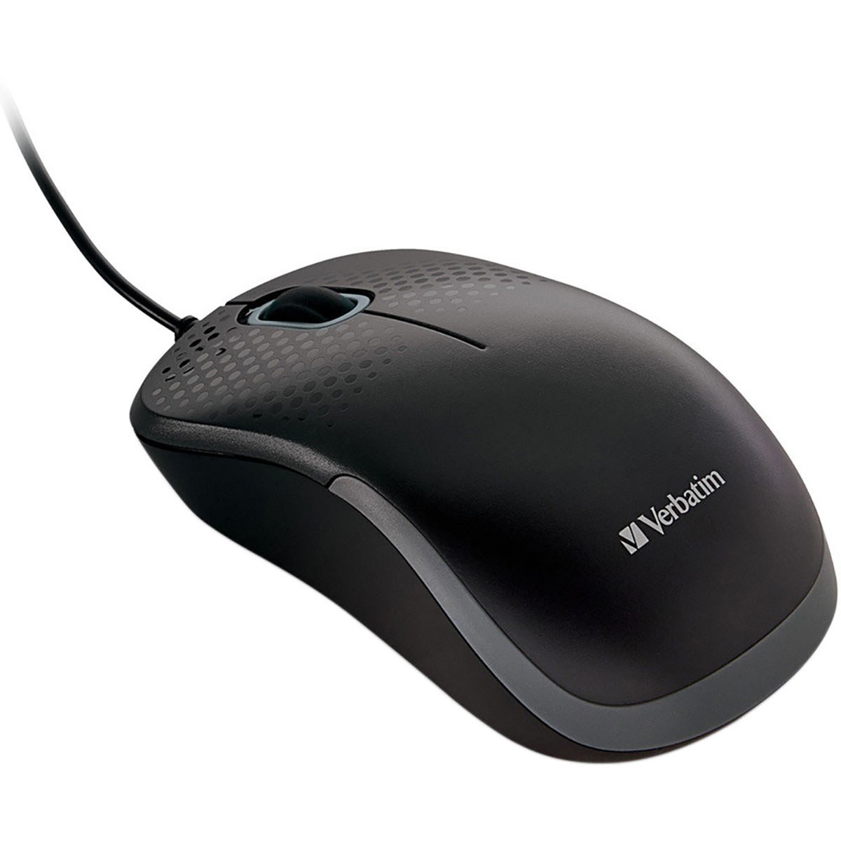 Verbatim Silent Wired USB-A Optical Mouse, Black