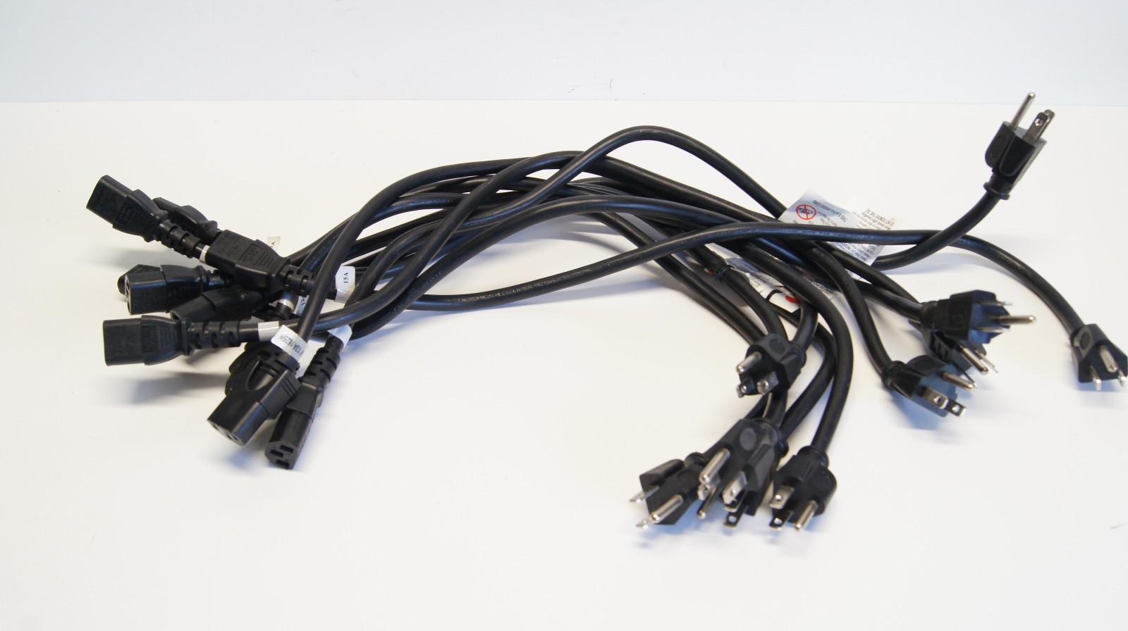 Lot of 10 HEAVY 3-Prong 14AWG 24in/2FT Server Power Cord 14/3 NEMA 5-15P C13