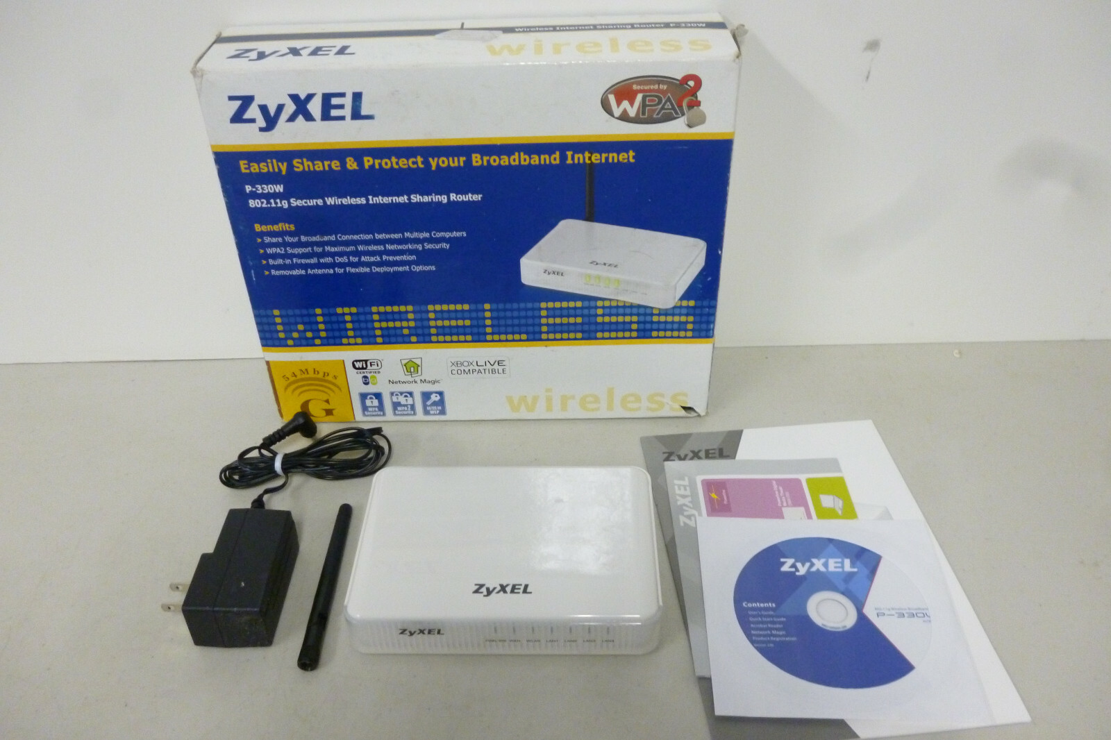 ZYXEL P-330W 54 Mbps 4-Port 10/100 Wireless G Router