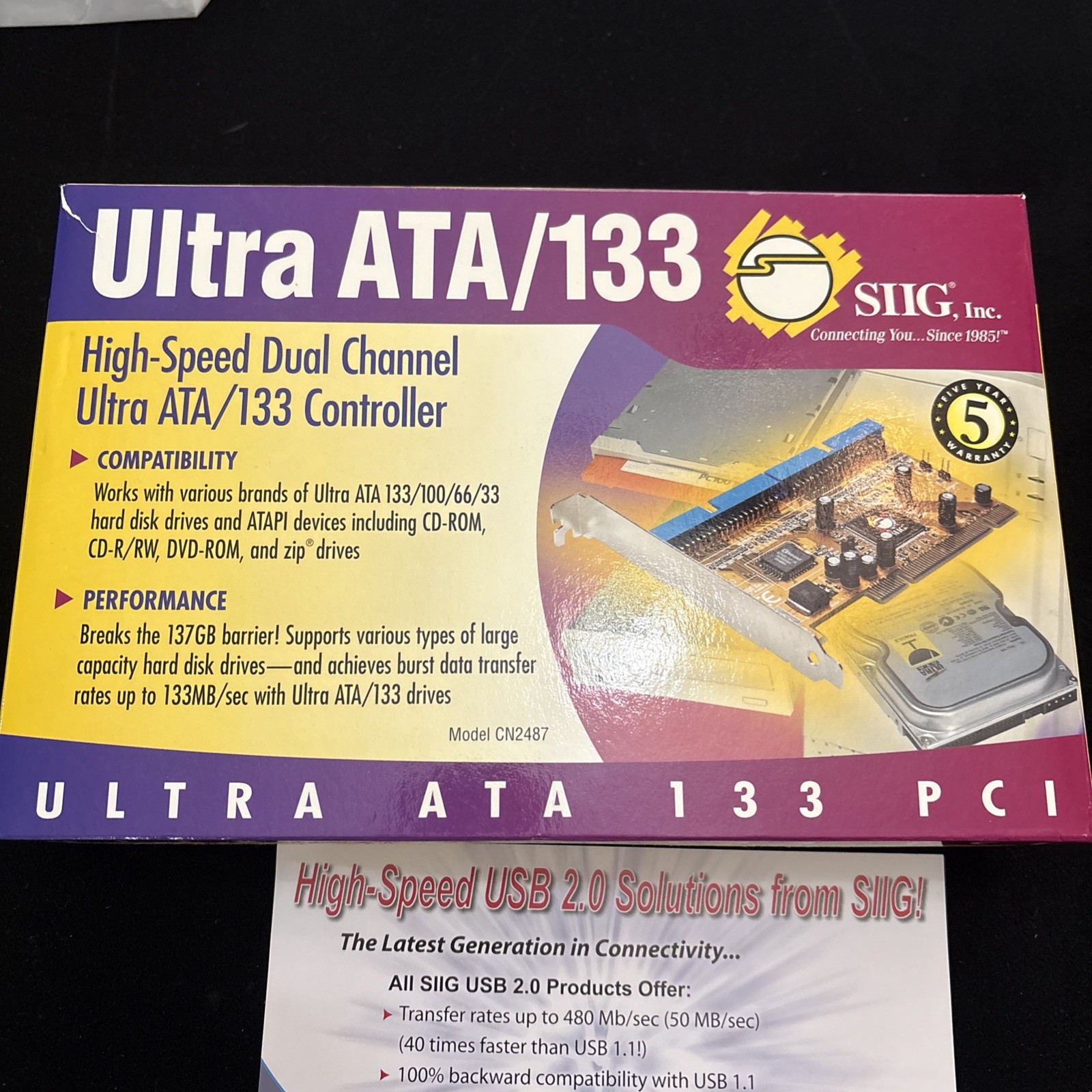 SIIG open box UltraATA 133, Dual Channel Bus Master Host Controller