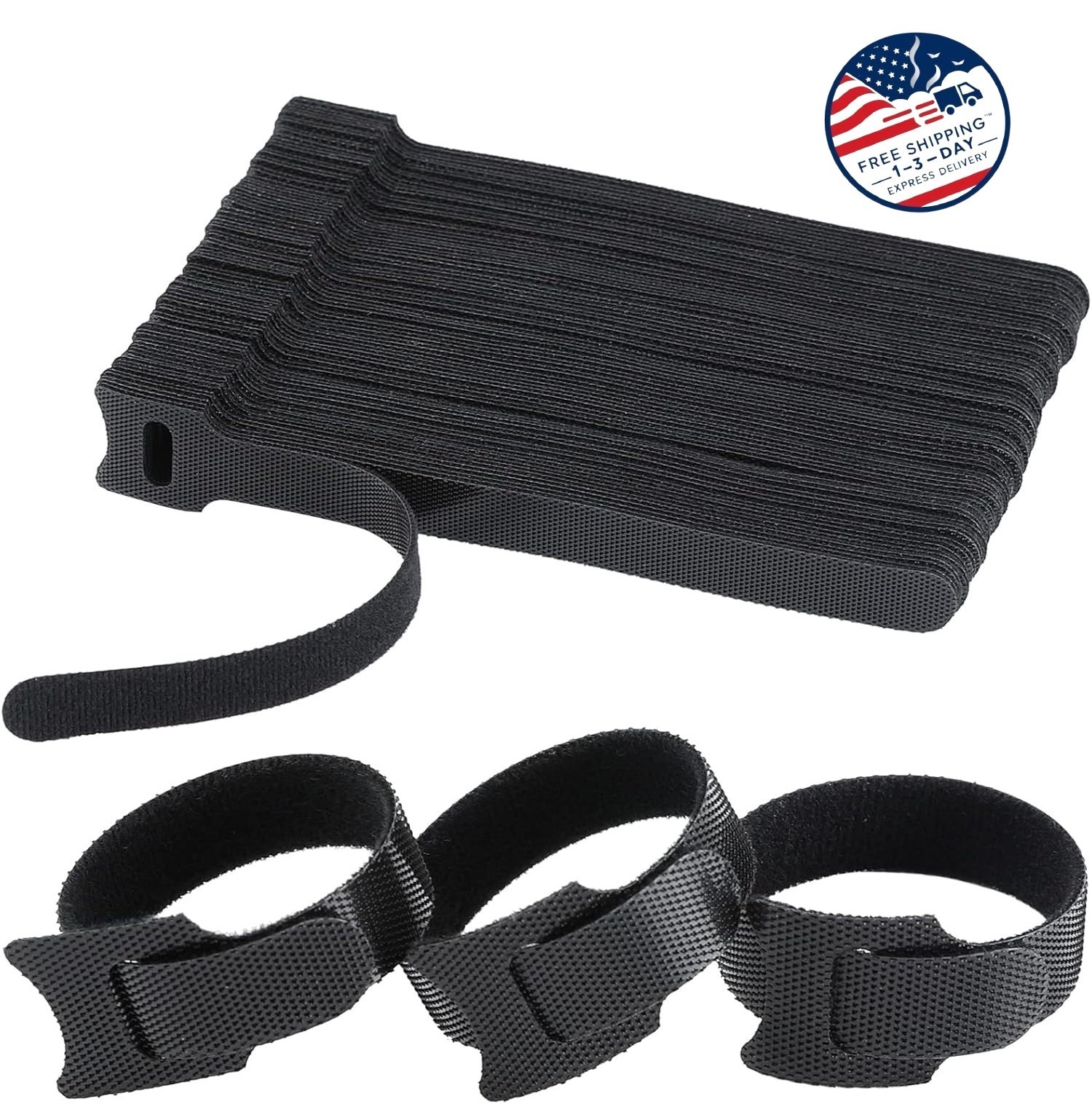 120 bridas reutilizables de 6 pulgadas para cables, gestión ajustable