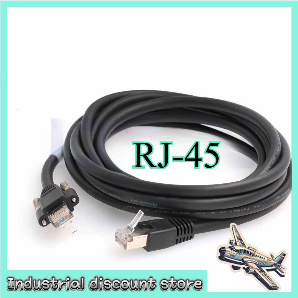 RJ-45 GigE Ethernet Cat 6 S/STP DrC Horizontal Locking Screws Cable for basler
