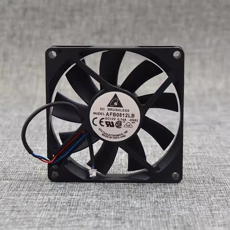 Delta AFB0812LB 8015 DC12V 0.14A 8CM 3-Pin Mute Cooling Fan