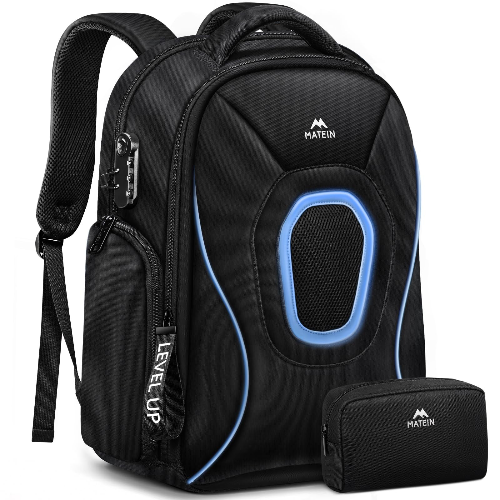 MATEIN 17.3 Inch Gaming Laptop Backpack for Men with inch, Black
