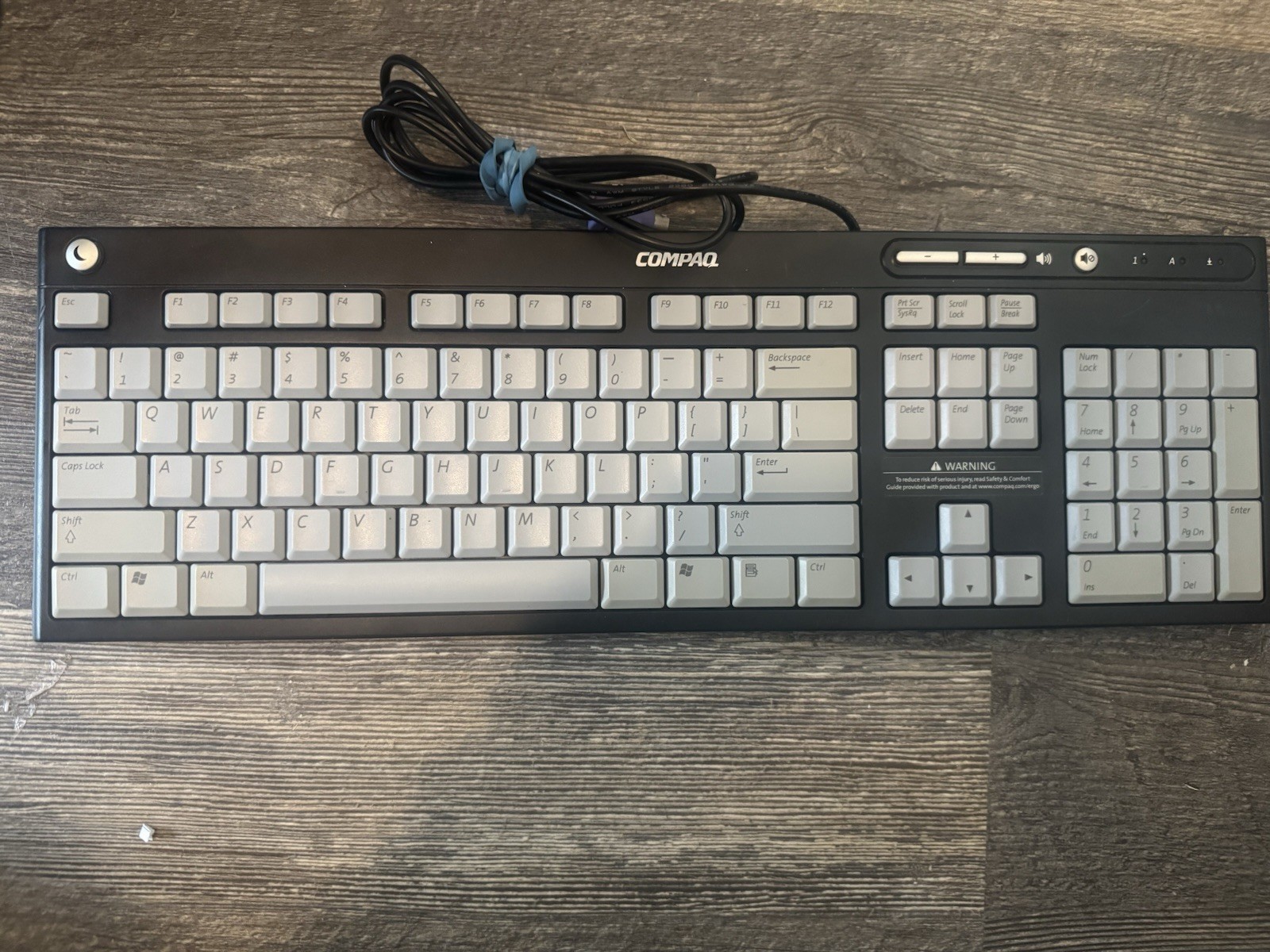 Vintage Compaq 5187-5023 PS/2 Multimedia Keyboard model 5187 Wired