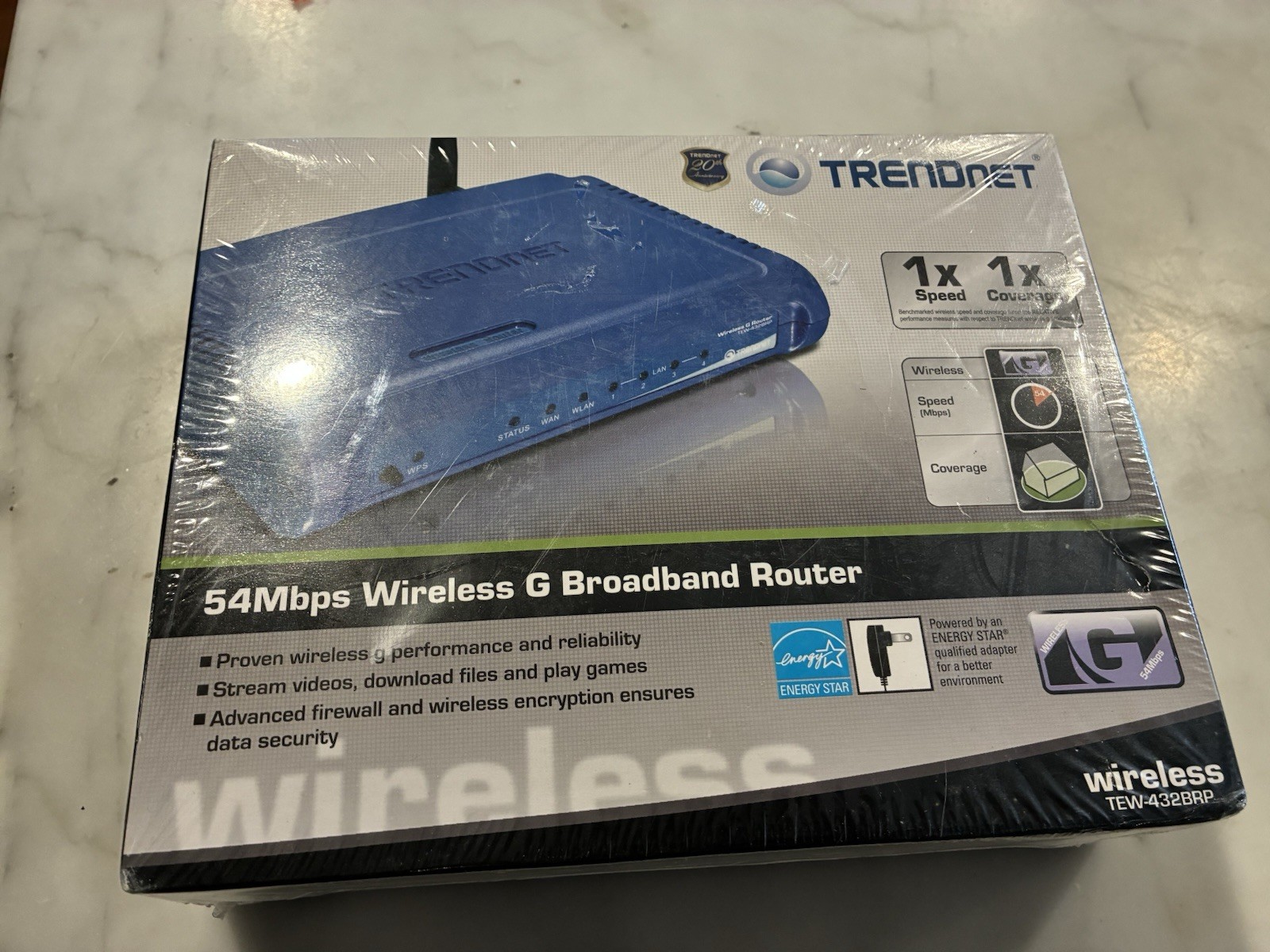 NEW TRENDnet TEW-432BRP 54 Mbps 4-Port 10/100 Broadband Wireless Firewall Router