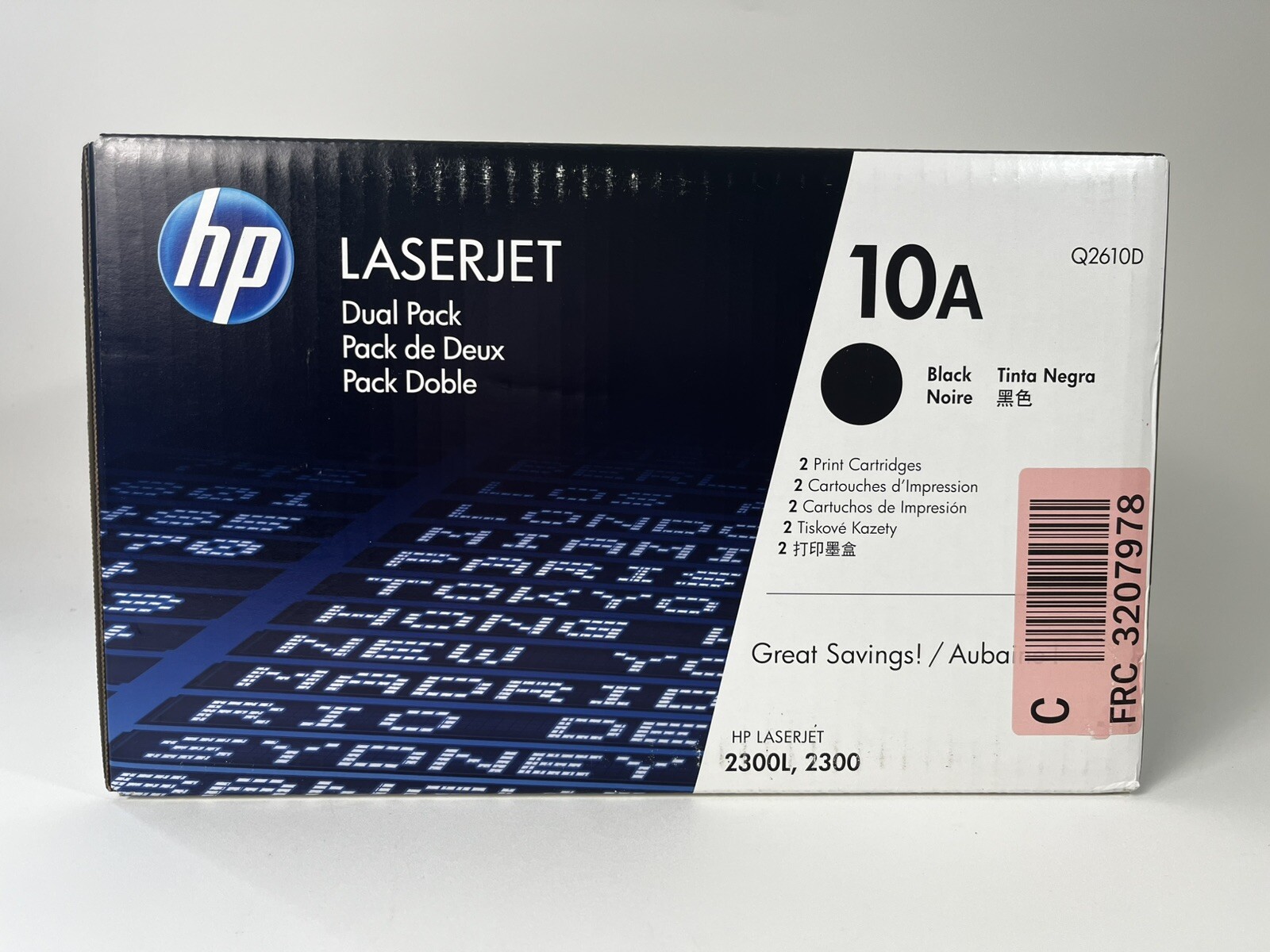 HP Q2610D Q2610A 10A DUAL PACK 2 TONER CARTRIDGE GENUINE OEM  SEALED NEW