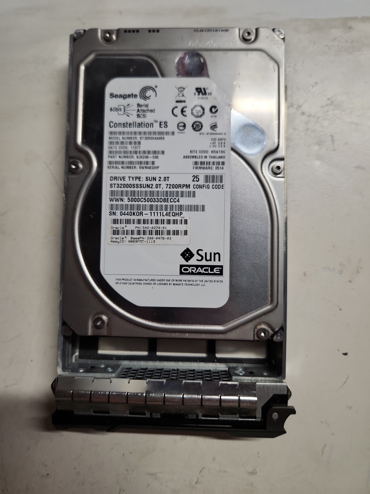 Seagate ST32000444SS 2TB 3.5” SAS-600 7.2K (ES) Constellation ES 9JX248-045