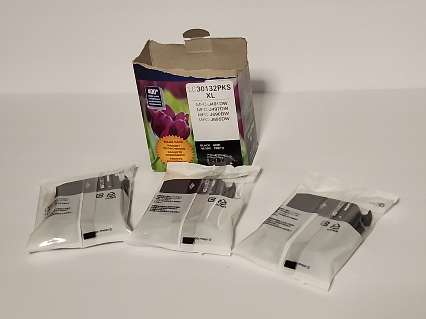 Brother Genuine LC30132PKS 3-Pack High-yield Black Ink Cartridges exp 02/2027