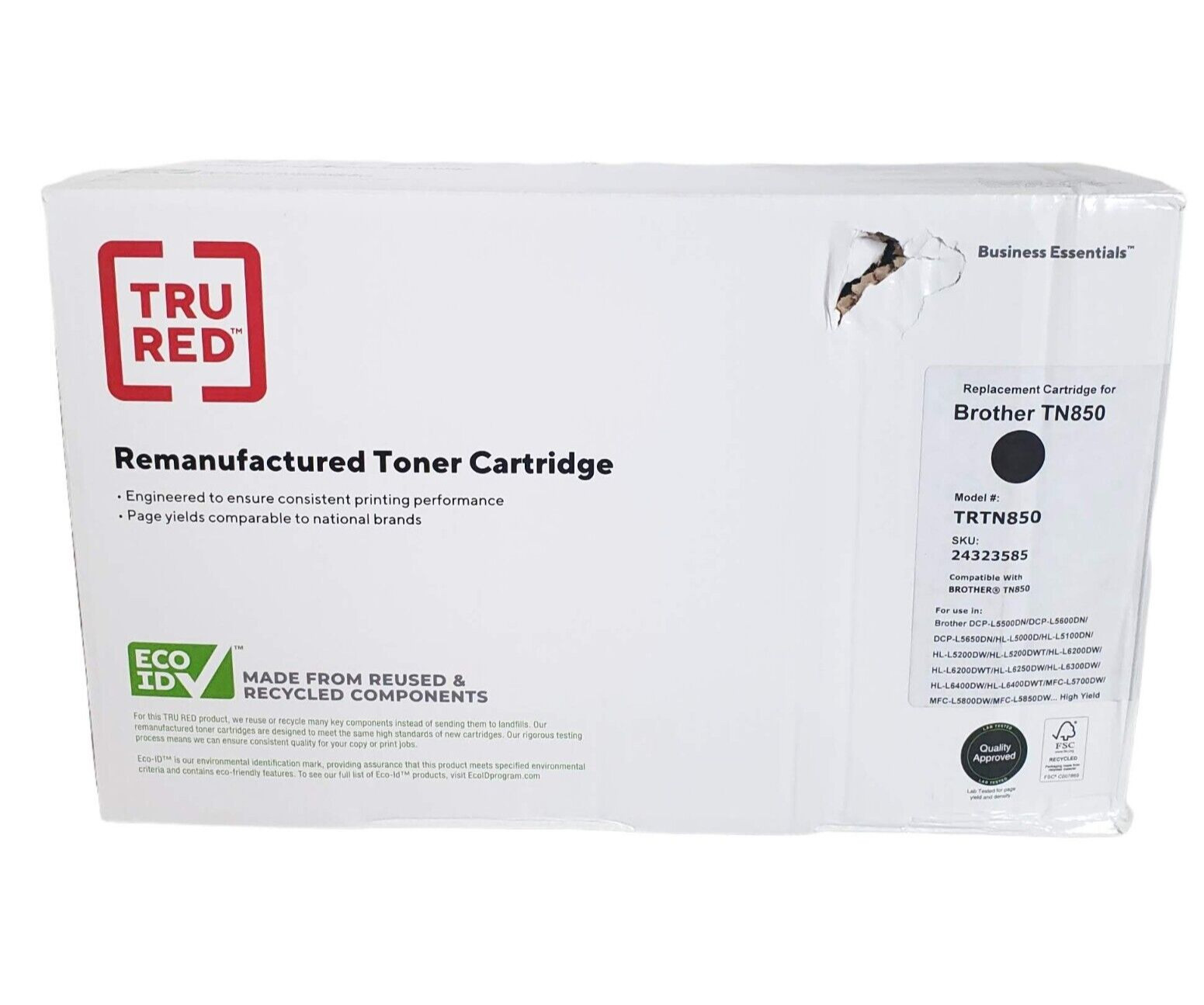 Tru Red Brother TN850 Black Toner Cartridge High Yield 24323585