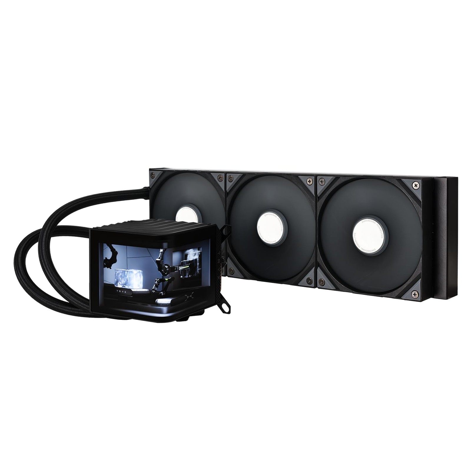 TRYX Panorama 360mm AIO Curved Screen GIPHY Built-in Asetek 320w TDP