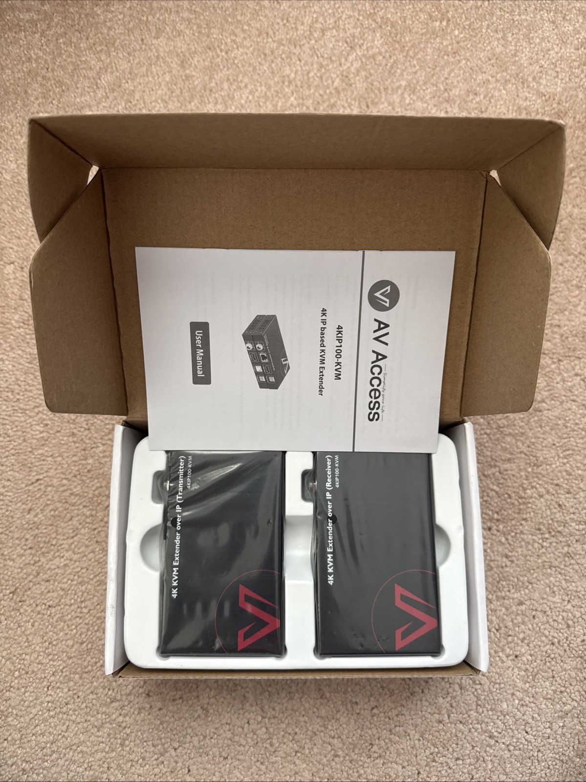 New AV Access 4K HDMI USB KVM Extender TCP/IP 390 Feet 1080P@120Hz 4KIP100-KVM