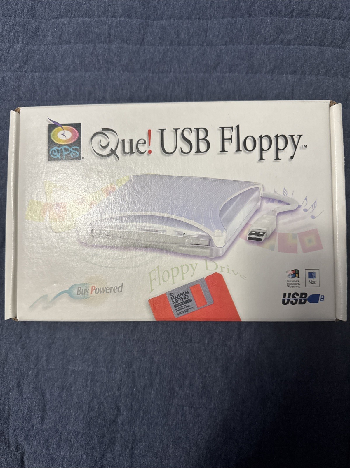 QPS Que USB Floppy Drive (Brand New Sealed Box) with Original Packaging