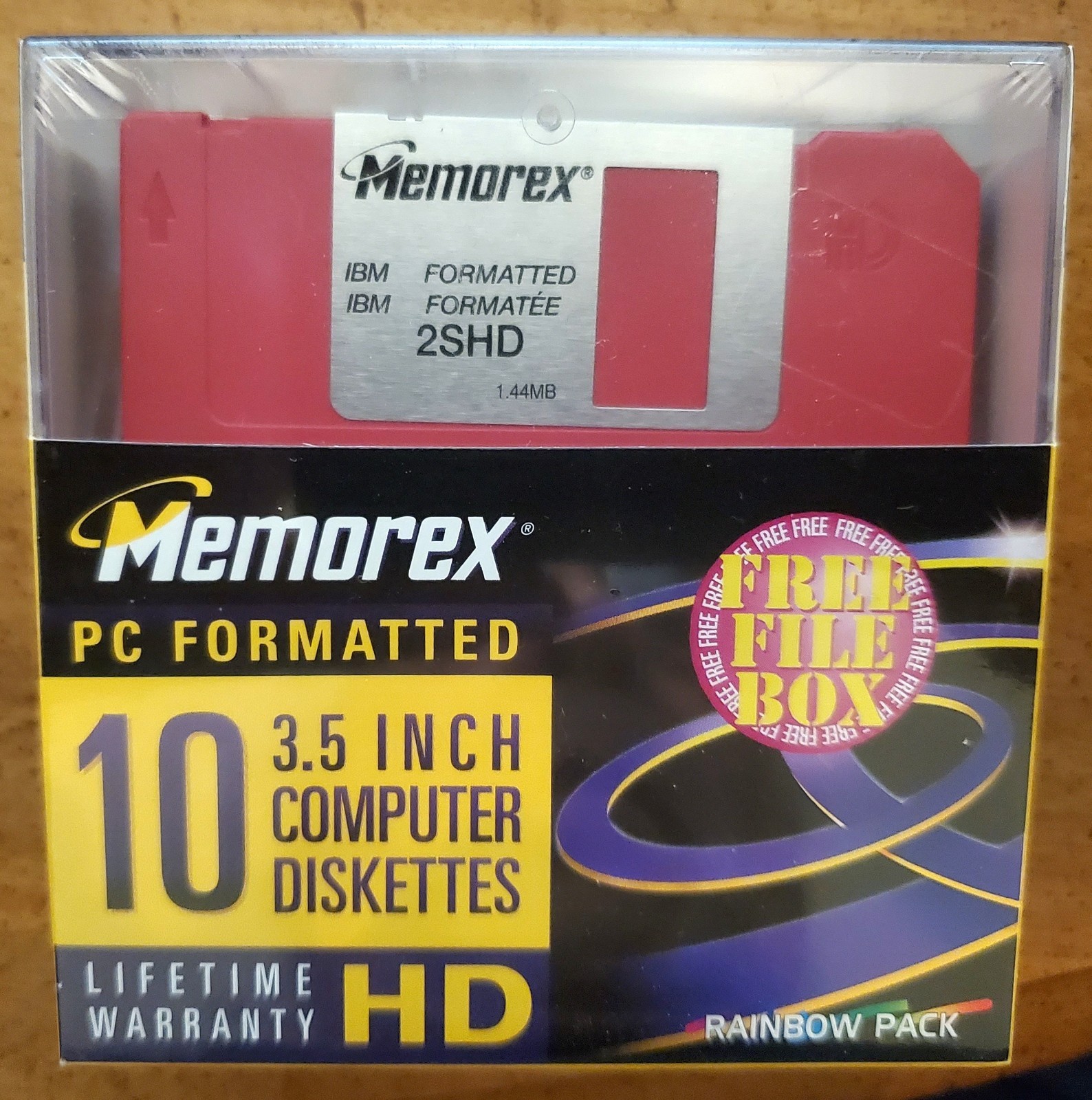 MEMOREX ~ 10 ~ 3.5 INCH COMPUTER DISKETTES - PC FORMATTED HD - NEW / SEALED BOX