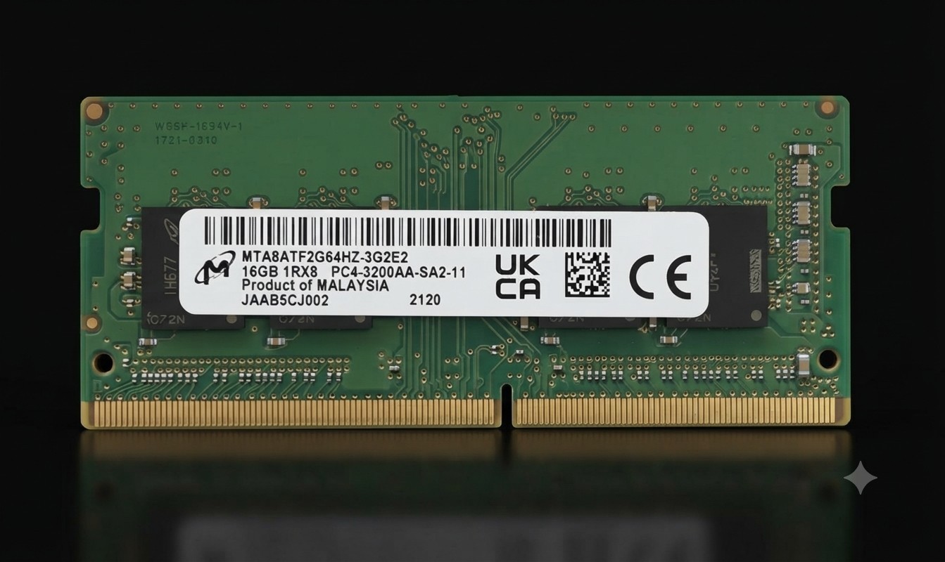 Micron16GB 1RX8 PC4-3200AA Laptop Ram MTA8ATF2G64HZ