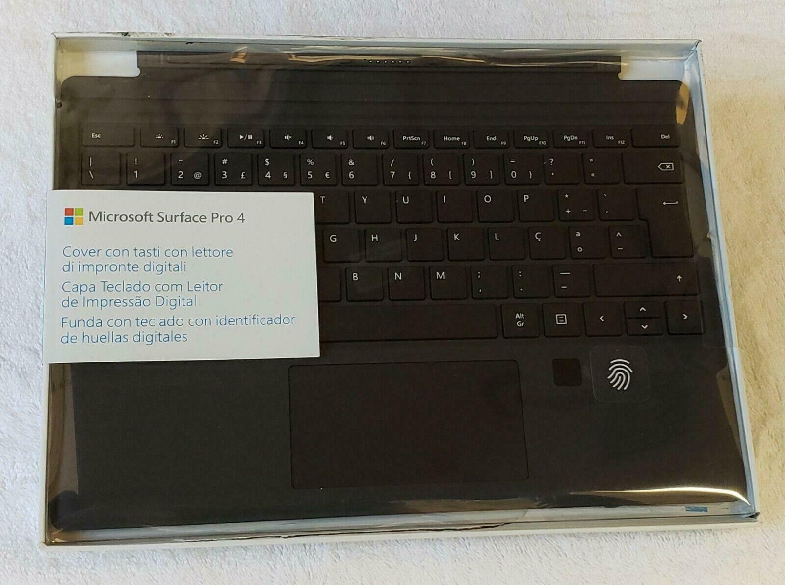 Microsoft Surface Pro 4 Type Cover Onyx Black Model RH7-00012 With Fingerprint