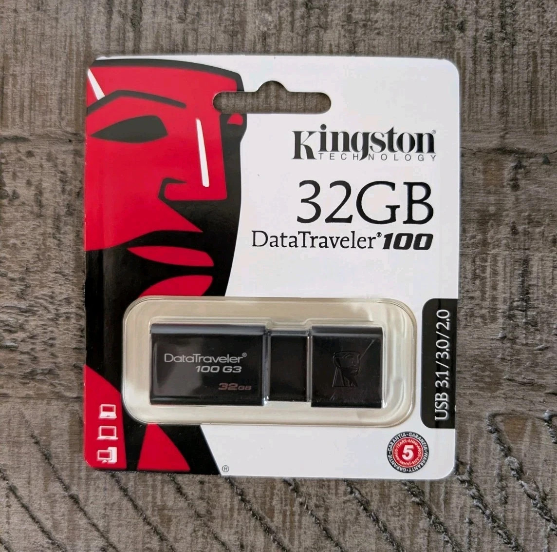 KINGSTON  DATATRAVELER 100 G3 32GB USB FLASH DRIVE - DT100G3/32GB