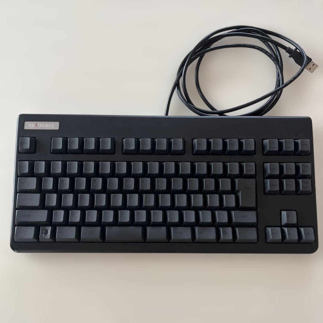 Topre REALFORCE 91UDK-G TKL JP 45g Electrostatic Capacitive Keyboard Used