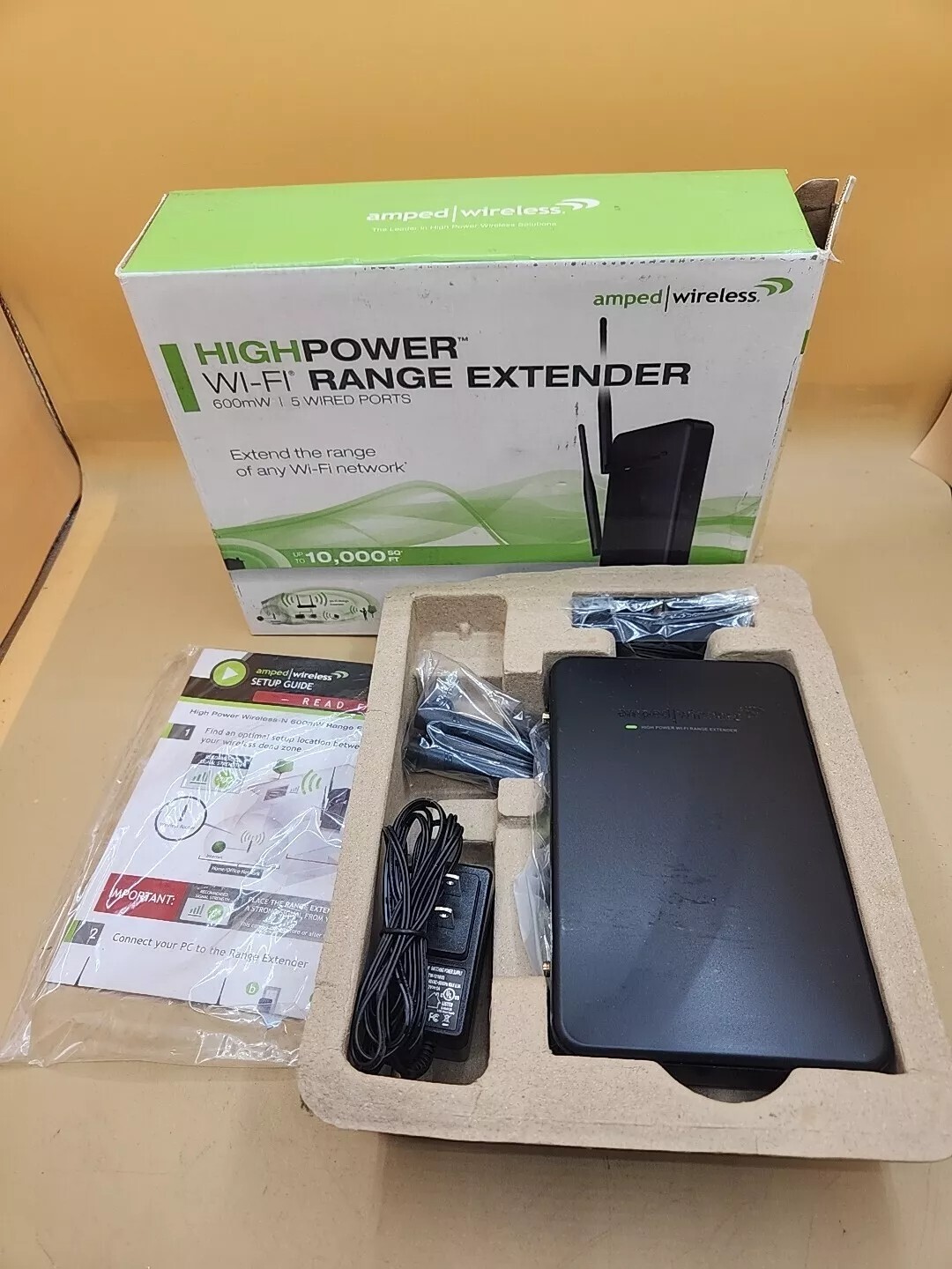 New Amped Wireless High Power Wi-Fi Smart Repeater & Range Extender SR10000