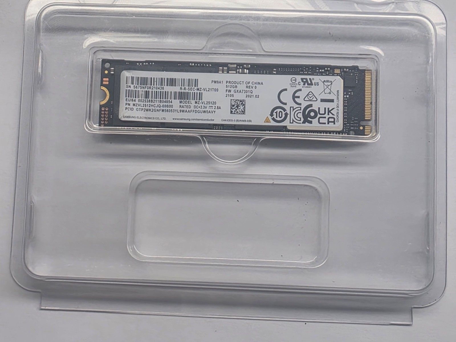 Samsung SSD 512GB MZ-VL25120 PM9A1