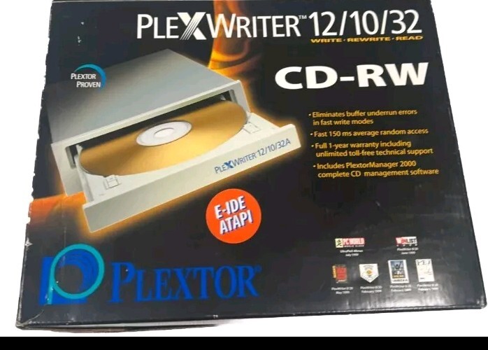 Plextor Plexwriter 12/10/32A CD-RW Internal Drive Write/Rewrite/Read New In Box