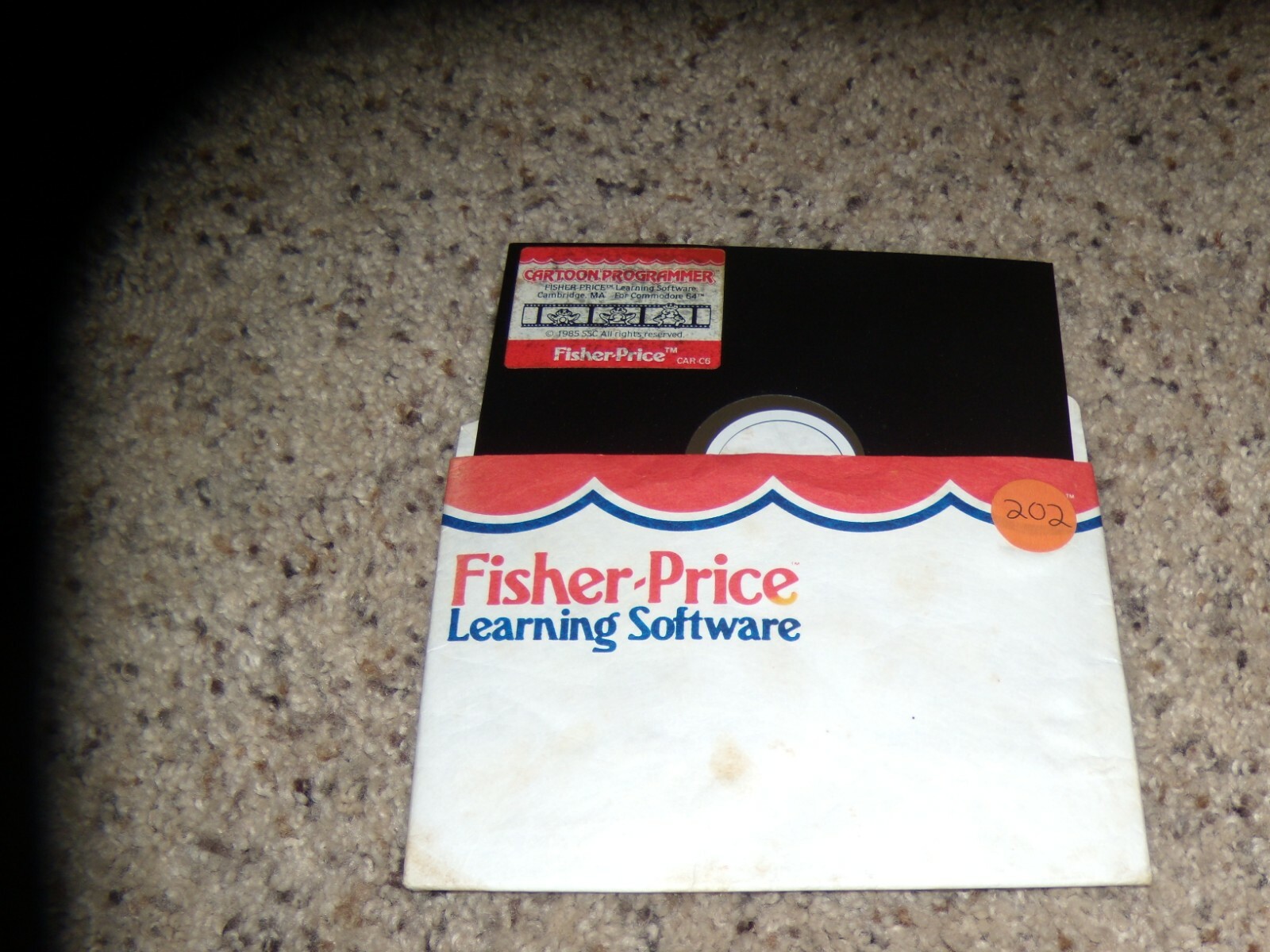 Cartoon Programmer Commodore 64 C64 Program on 5.25" disk