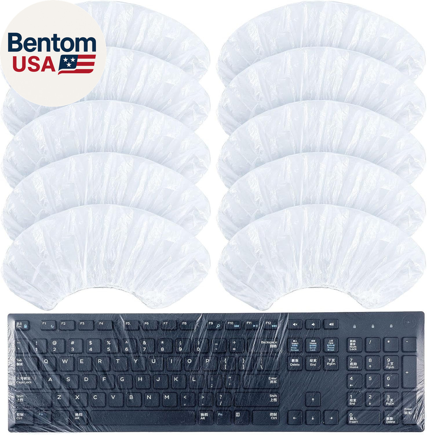 30 Pcs Universal Disposable Keyboard Protector Cover 0.025Mm Wipeable Fully Cove