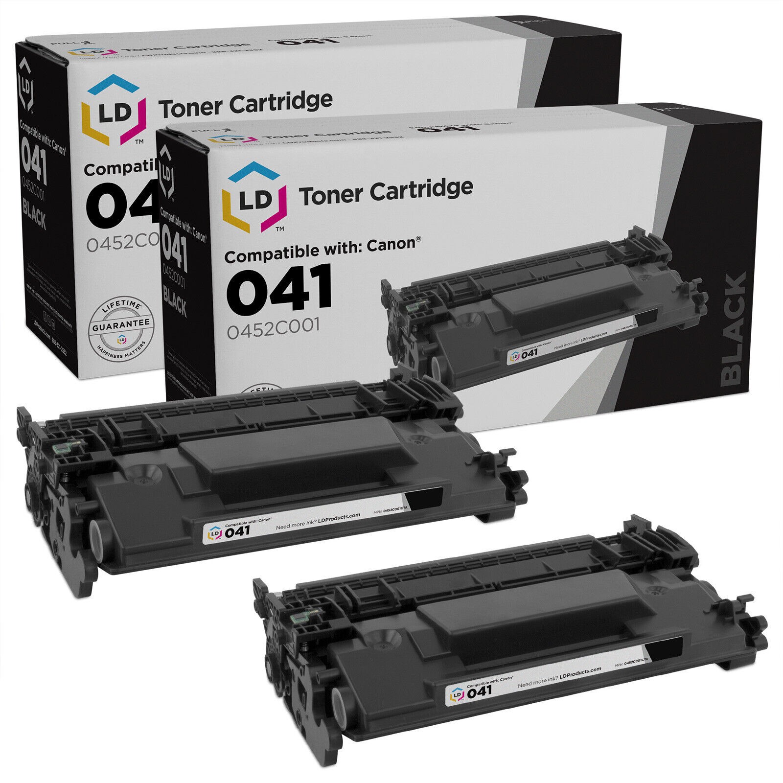 LD Compatible Canon 041 / 0452C001 Black Toners 2PK for ImageCLASS LBP312dn