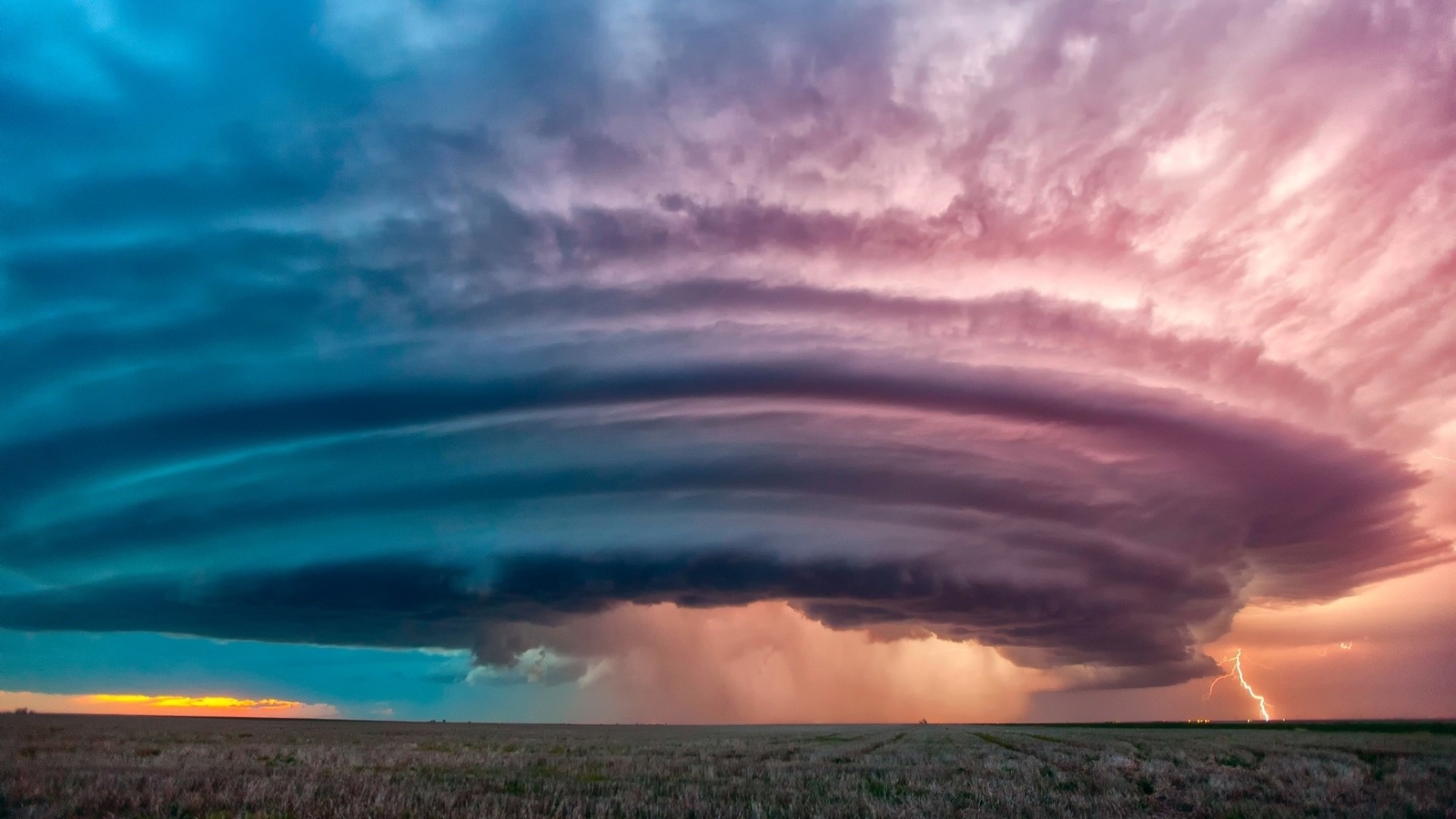 Landscape kansas city storm clouds photography colorful Custom Gaming Mat Desk