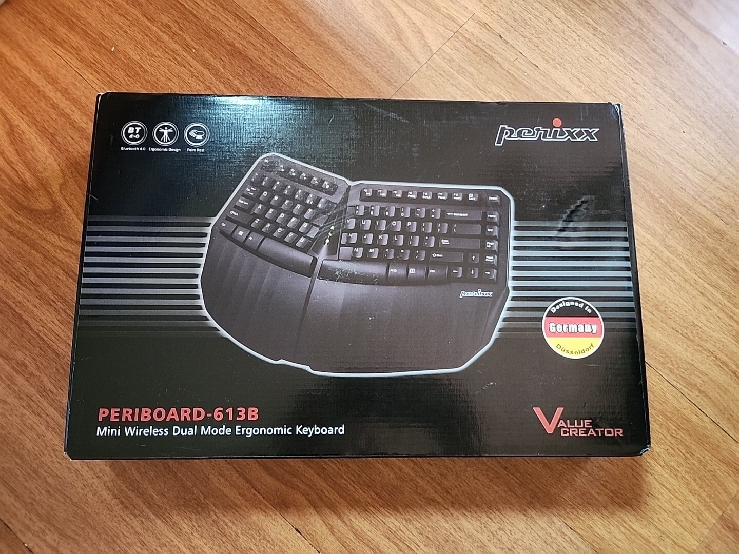 Perixx PERIBOARD-613B Wireless 2.4 & Bluetooth Ergonomic Compact Split Keyboard