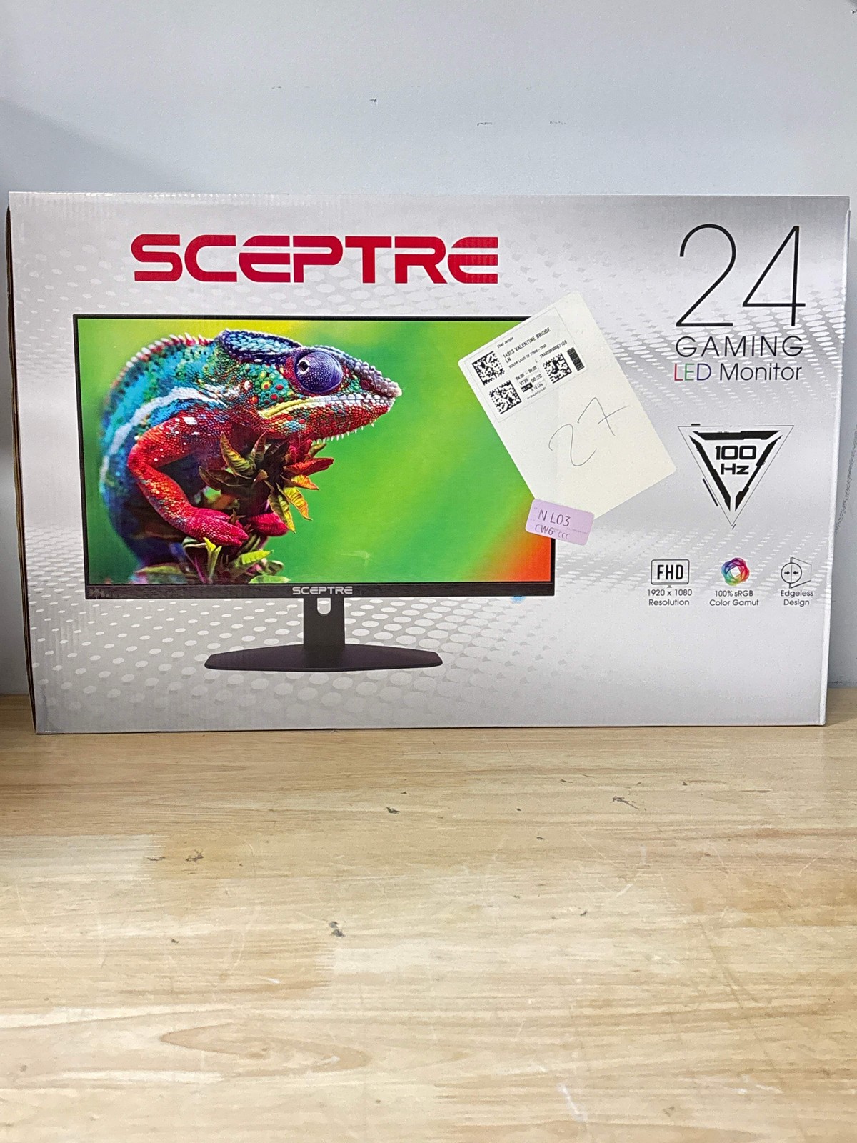 Sceptre E248W-FW100T 24in FHD Gaming Monitor 100Hz 1ms VA - New
