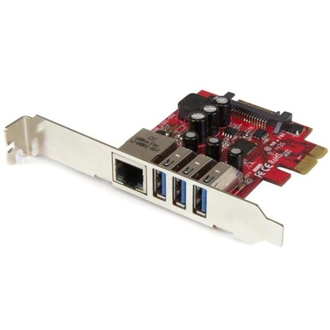 StarTech 3 Port PCI Express USB 3.0 Card + Gigabit Ethernet