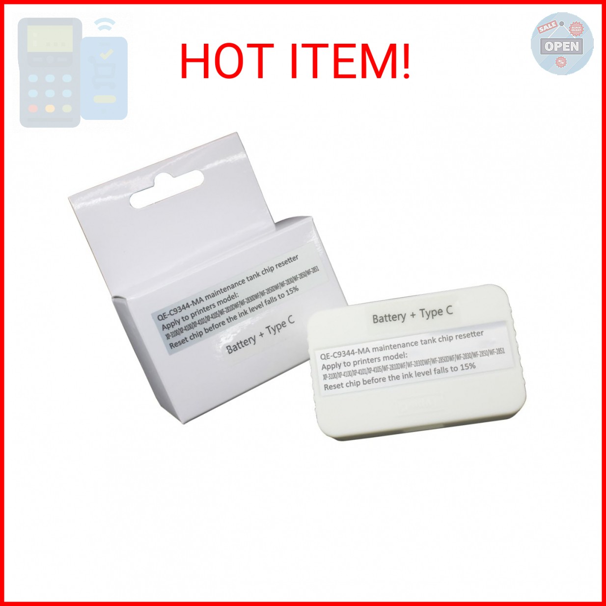 UPink C9344 Maintenance Box chip Resetter Compatible for XP-4200 XP-4205 XP-3100