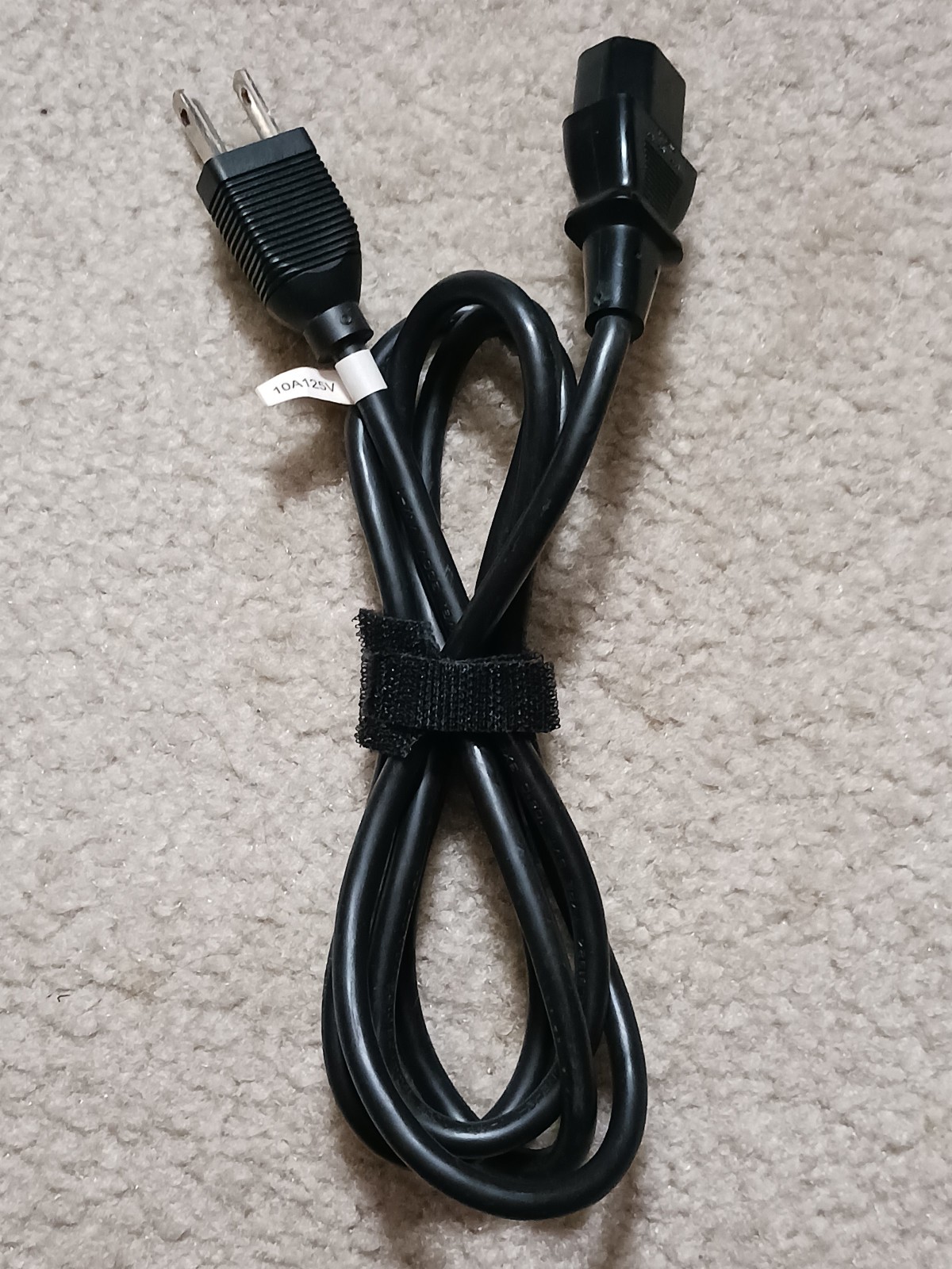 I-SHENG 18/3C 10 Amp Male to Female 3-Prong Universal AC Power Cord Black-5 ft
