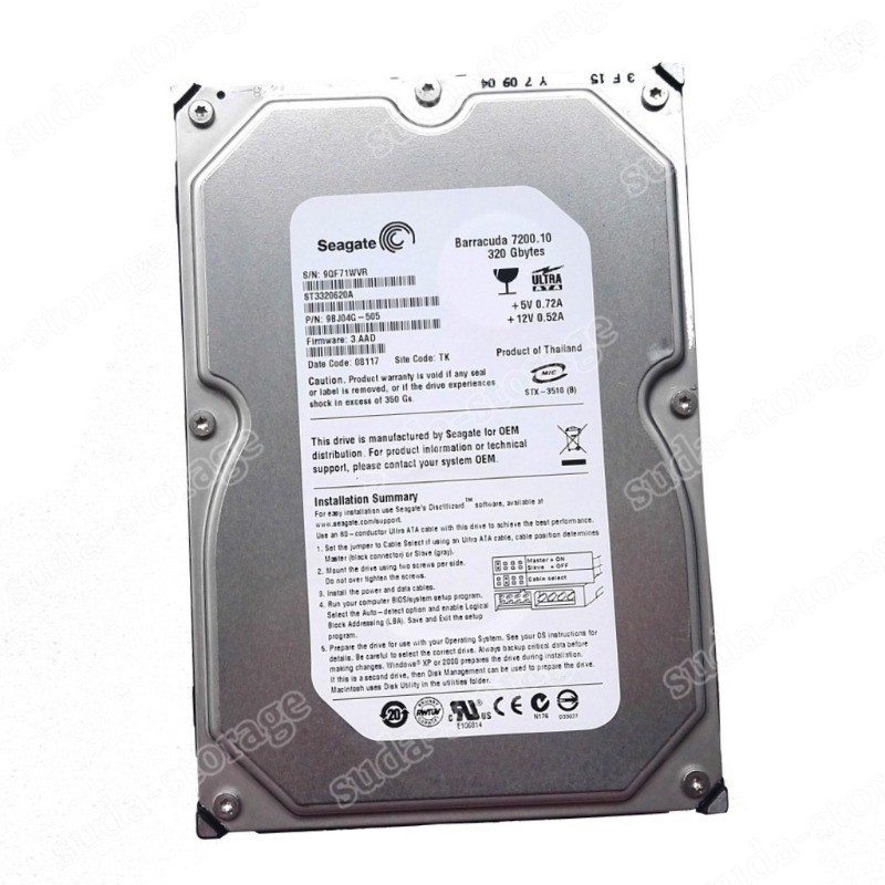 1PCS Seagate Barracuda 320GB ST3320620A 7200RPM PATA IDE 3.5" Internal HDD Hard