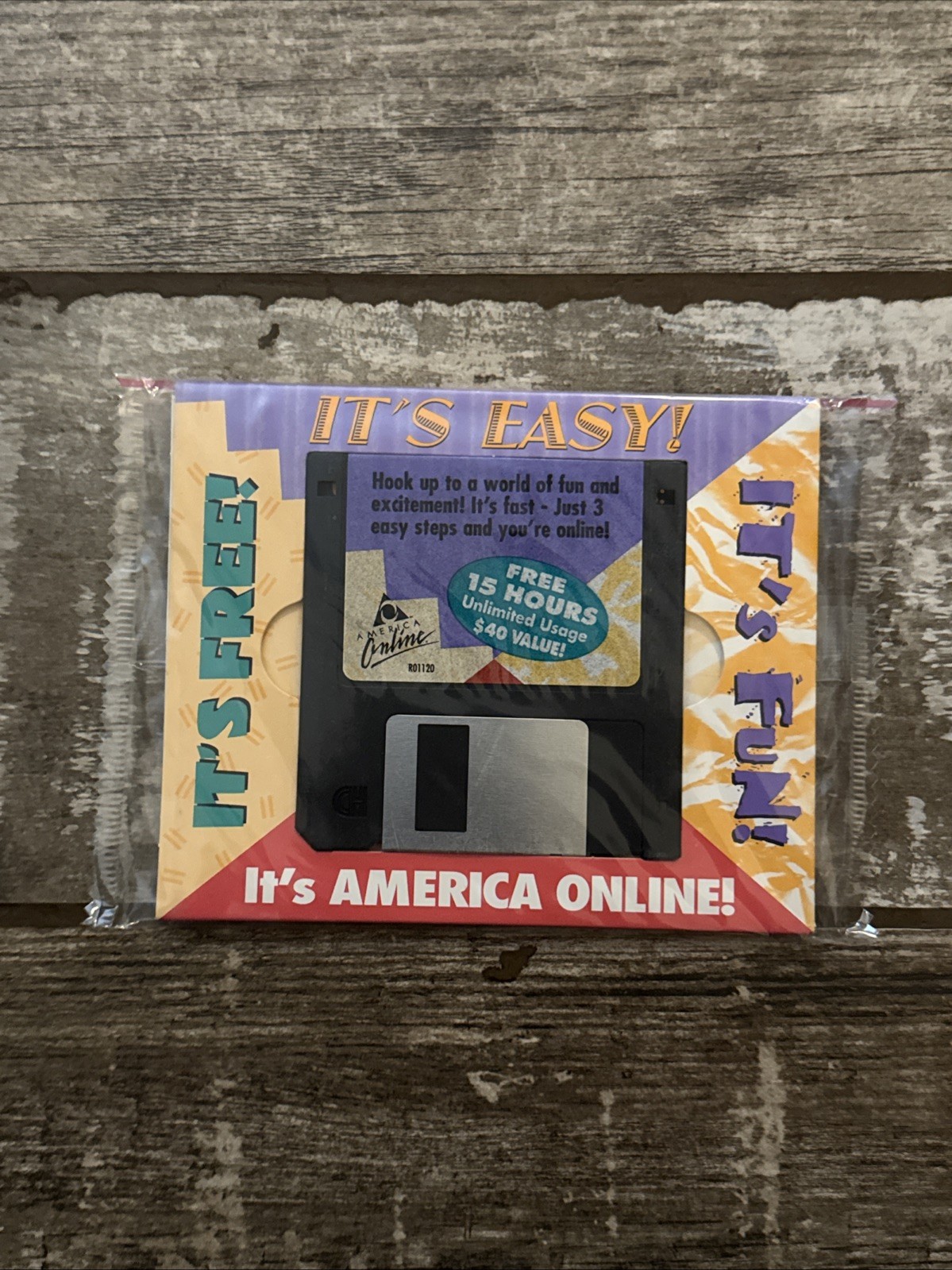 Vintage America Online 1995 Floppy Disk 3.5" AOL - Sealed Retro 90's Vaporwave