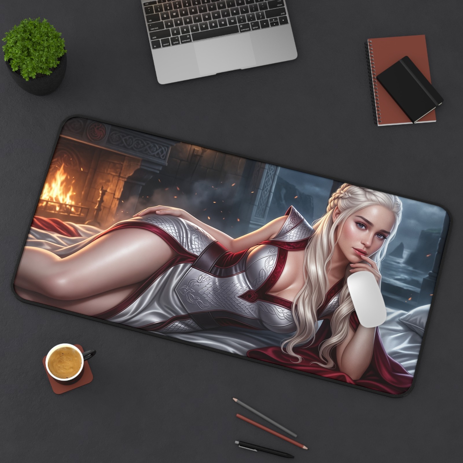 Game of Thrones Daenerys Mouse Pad, XXL Fantasy Gaming Desk Mat