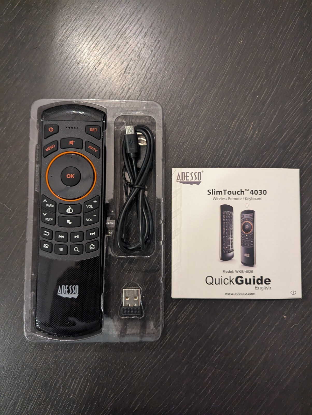 Adesso Slim Touch 4030 Wireless Remote/ Keyboard
