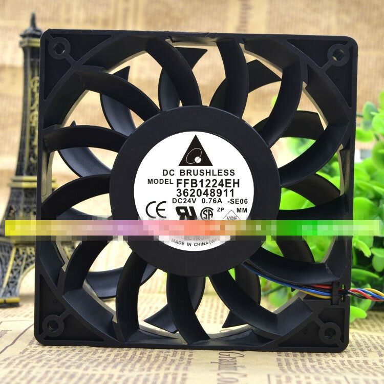 Delta FFB1224EH 12025 12CM 24V 0.76A inverter server violence fan 4-wire