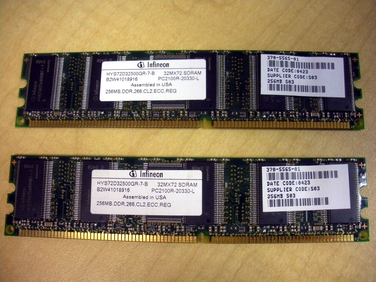 Sun X7402A 512MB (2x 256MB) Memory Kit 370-5565