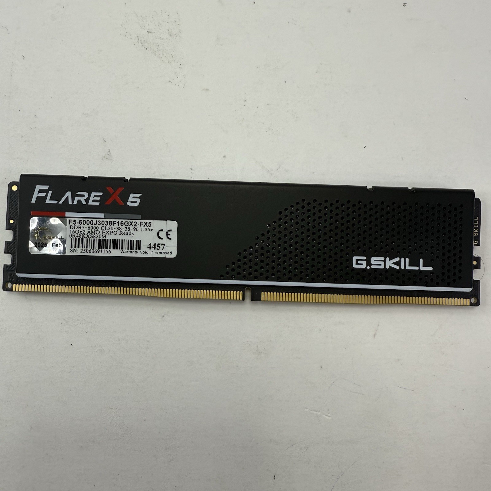 1x16GB G.Skill Flare X5 DDR5-6000 RAM UDIMM Desktop (F5-6000J3038F16GX2-FX5)